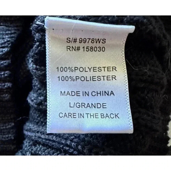 Love Tree sweater vest women's size Large cable knit black - Picture 10 of 11